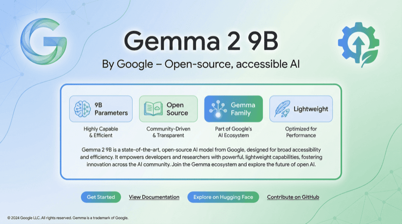 Google Gemma 2 9b